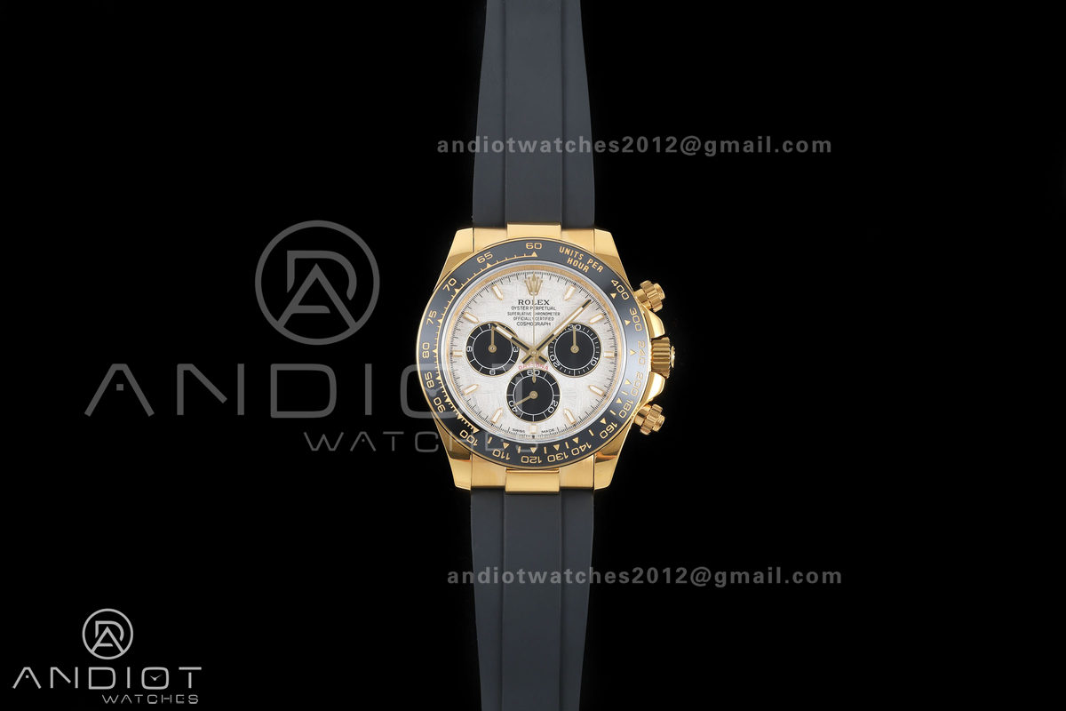 Daytona 126518 QF 1:1 Best Edition Meteorite Dial on Oysterflex Strap JH4131 V18 Weighted (Free Sprung)